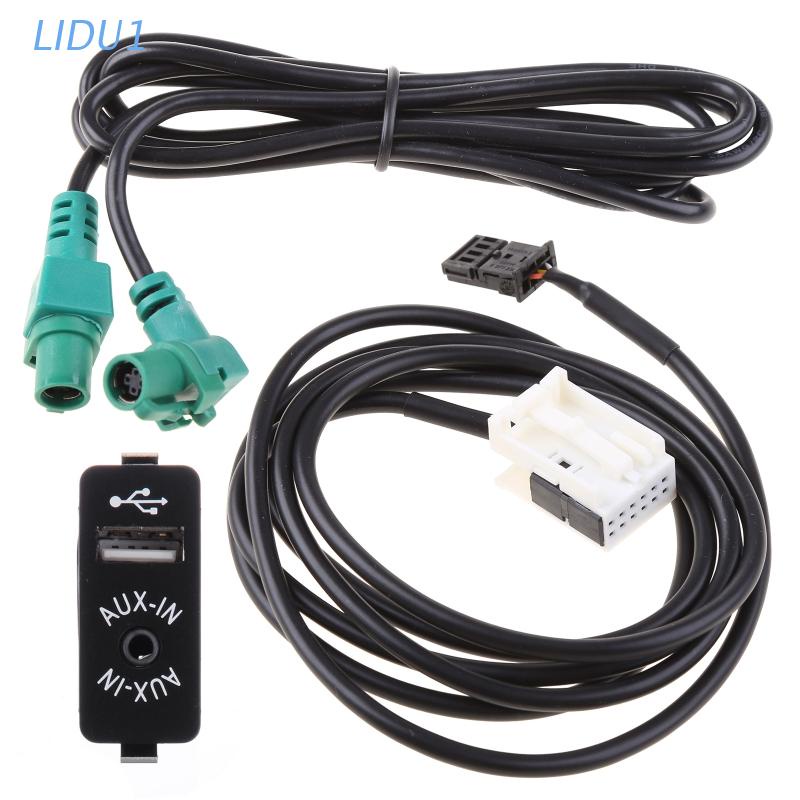 1 Dây Cáp Âm Thanh AUX-in USB Cho Xe Hơi BMW E60 E61 E63 E64 E87 E90 E70 F25