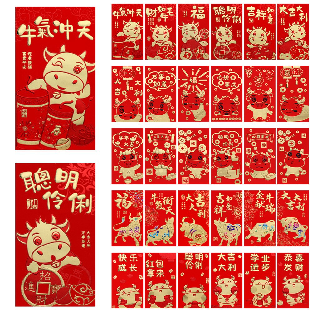 6 Bao Lì Xì Chúc Mừng Năm Mới 3d 2021