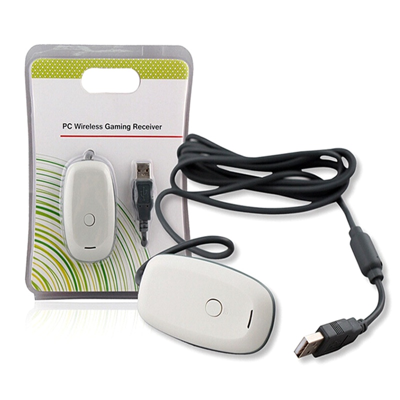 Wireless Receiver Adapter for Xbox 360 Desktop Pc Laptop Gaming Wireless USB 2.0 Gaming Receiver Adapter(White)