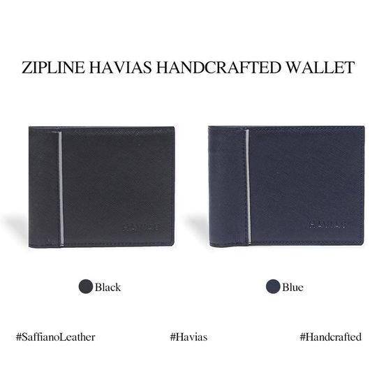 Ví da form ngang quà tặng ZIPLINE HAVIAS Handcrafted Wallet nhiều màu miễn phí gói quà