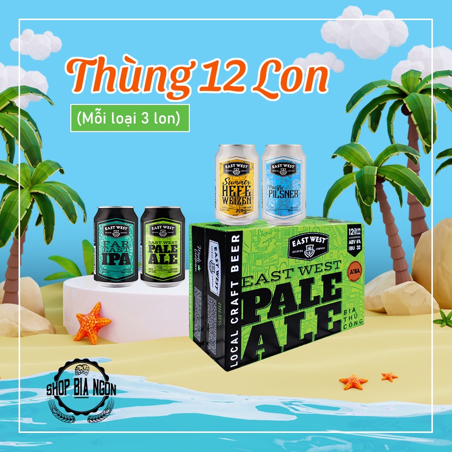 Bia Thủ Công 4 Vị Thùng 12 Lon 330ml