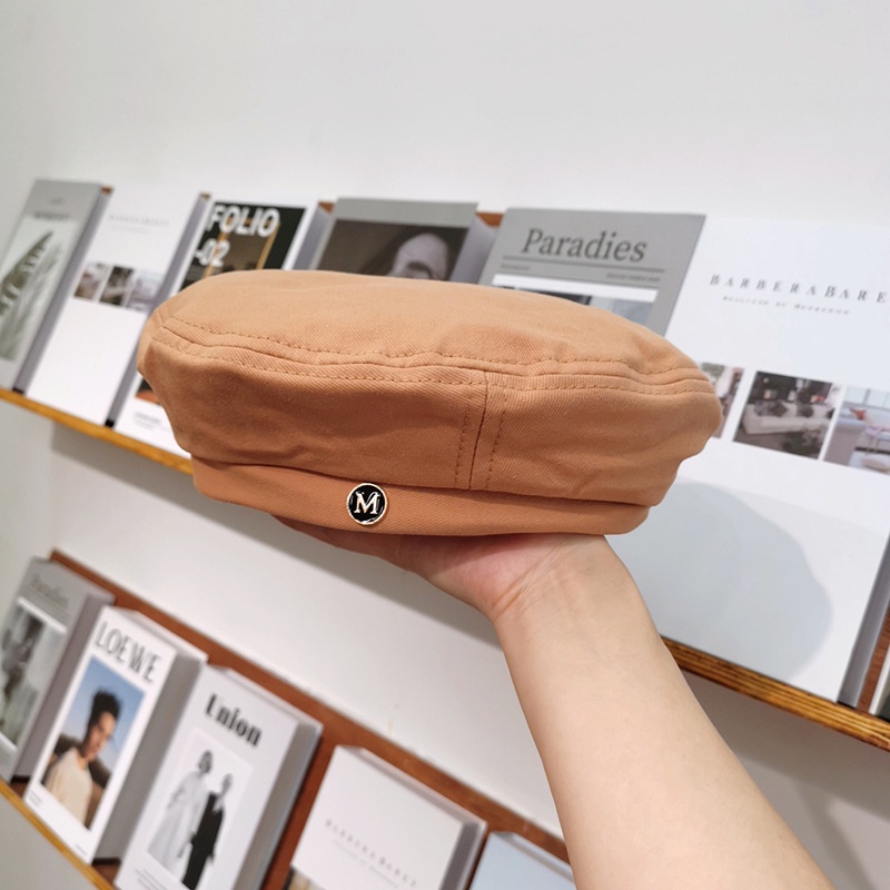 Mũ beret Màu Đen Phong Cách Thời Trang retro Hàn Quốc