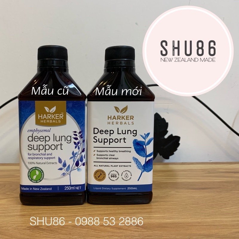 Harker Herbal Deep Lung Support - Hỗ trợ đẩy đờm phổi, tăng đề kháng phổi của New Zealand
