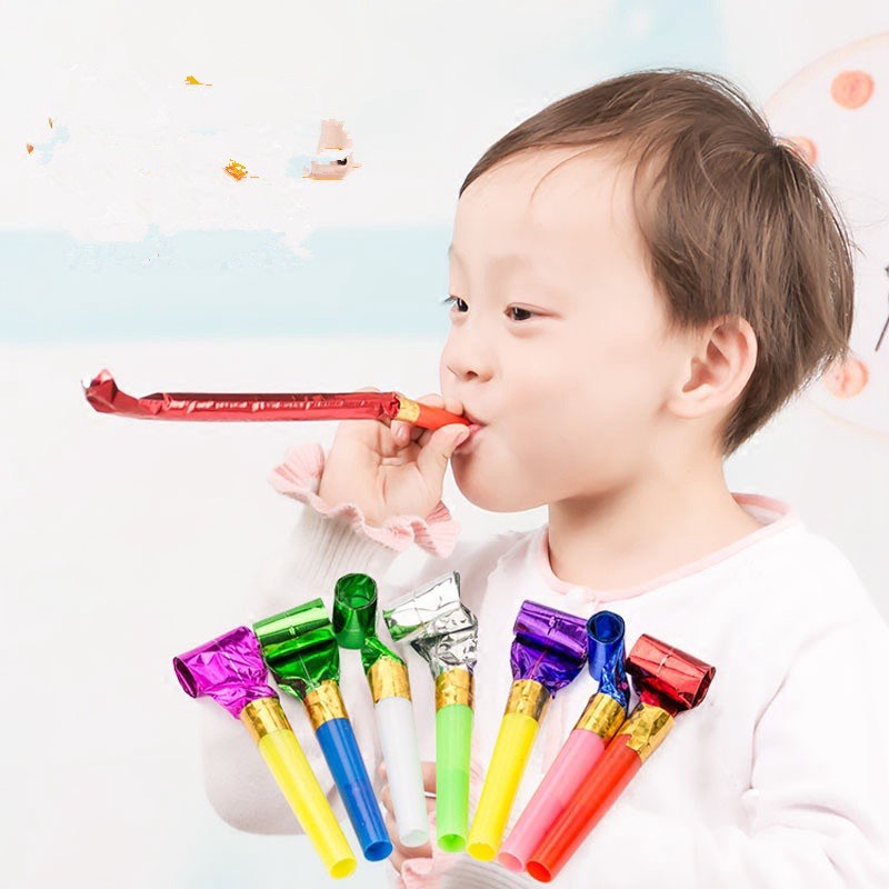 Còi Thổi Giấy Nhựa Đồ Chơi Vui Nhộn