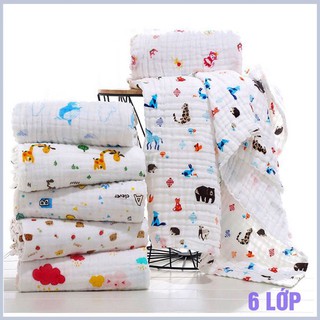 Khăn tắm xô sợi tre 6 lớp cho bé 🎋free ship🎋 khăn tắm sợi tre 6 lớp kích thước 1100 x 1100 cm siêu mềm mịn