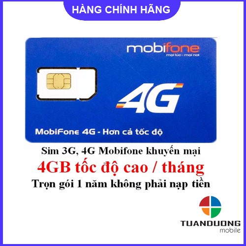 SIM 4G Mobifone MDT250A Tặng 4g 1 tháng - Dùng 12 Miễn Phí Không Phải Nạp Tiền