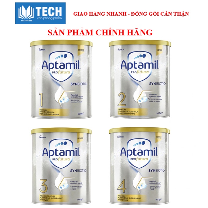date 2023 Sữa Aptamil ProFutura Úc Mẫu mới số 1,2,3,4 Hộp 900g - Nhập khẩu Nội Địa Úc