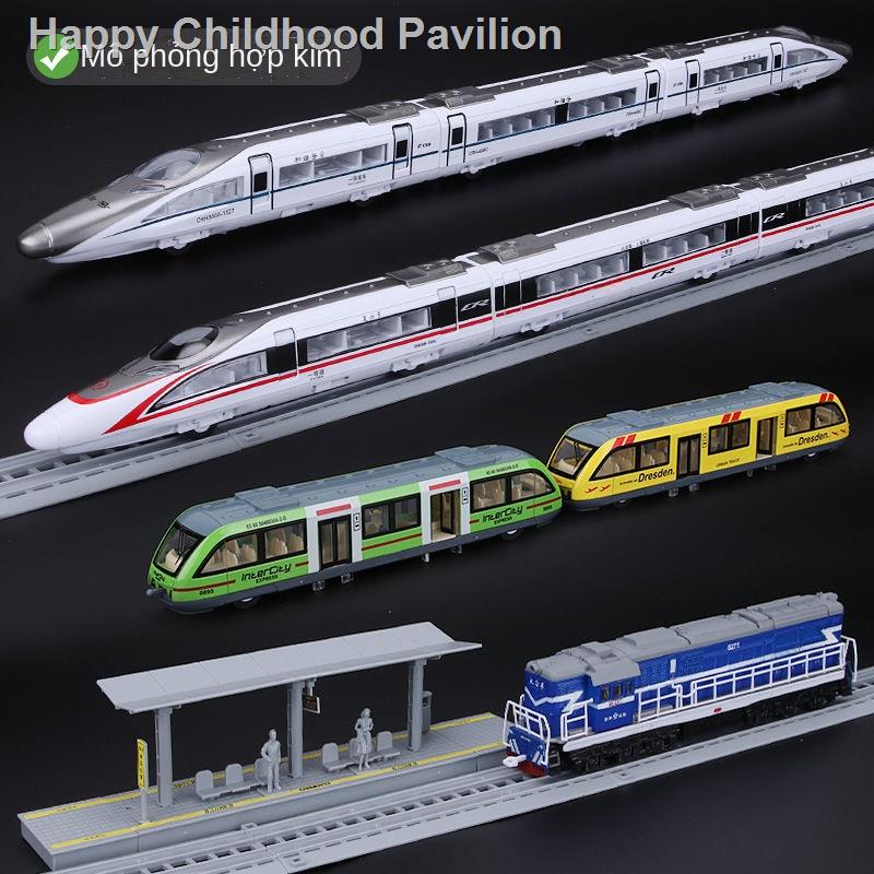 ♙❄✁Trẻ em Harmony hợp kim Metro EMU Từ tính Dongfeng Tàu hỏa tốc độ cao Bộ đồ chơi mô hình cậu bé âm thanh và ánh sáng