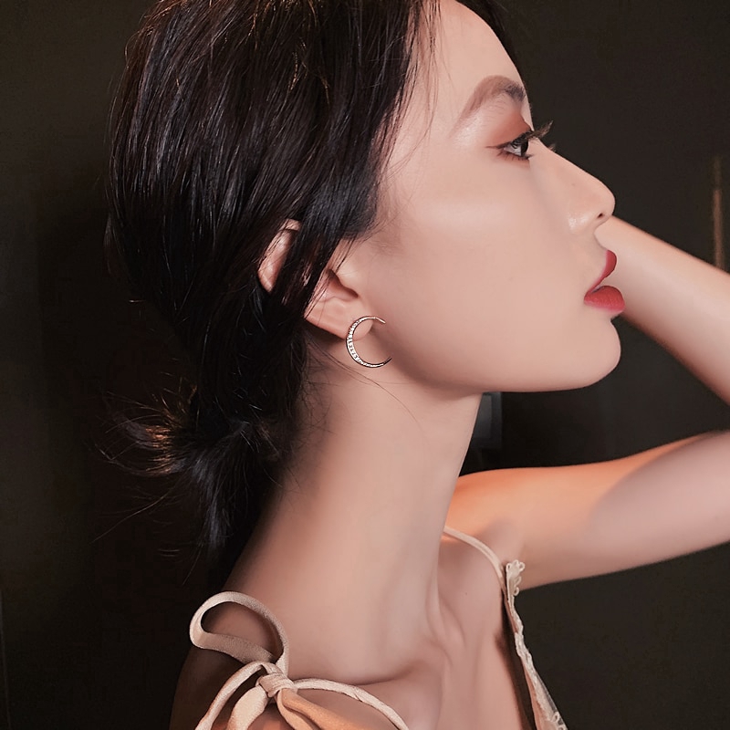 Khuyên Tai Nữ Hình Trăng Sao Thời Trang Hàn | BigBuy360 - bigbuy360.vn