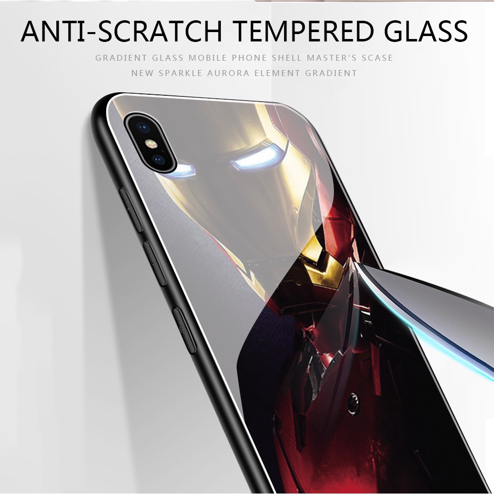 Ốp Điện Thoại Kính Cường Lực Hình Siêu Anh Hùng Marvel Cho Xiaomi Redmi Note 11/Note 11S Note 11 Pro 4G/5G