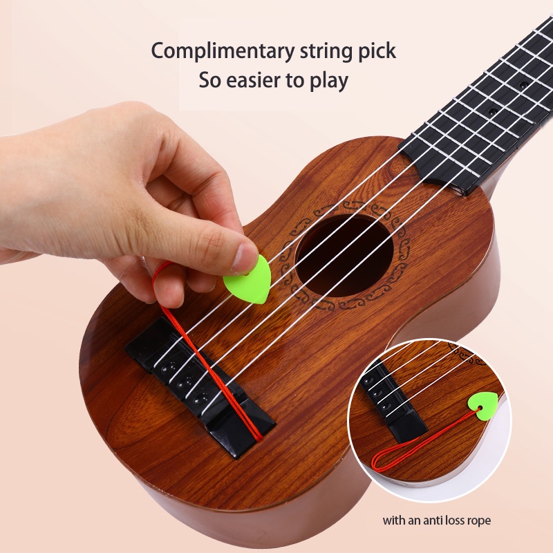 Đàn Ukulele 35 / 38 / 44cm 4 Dây Mini Bằng Nhựa ABS Giả Gỗ Cho Bé Màu Sắc