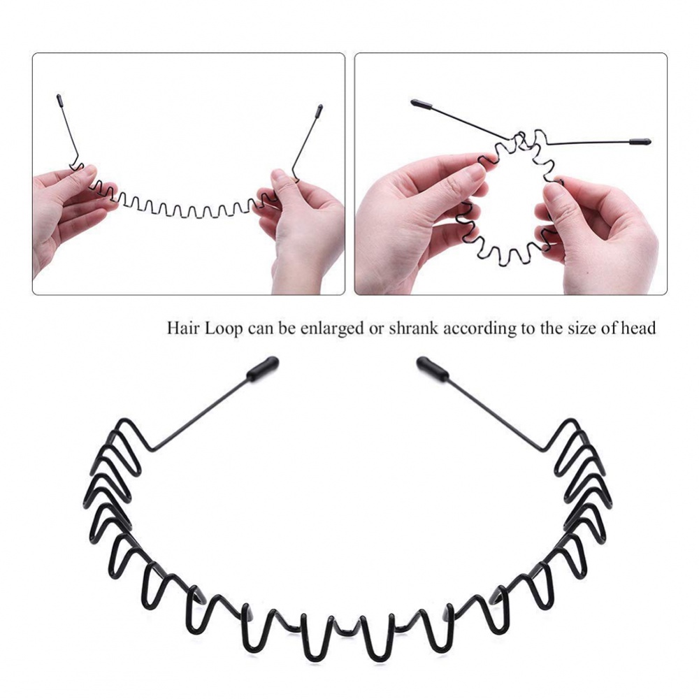 Set 8 Băng Đô Cài Tóc Thể Thao Bằng Kim Loại Chống Trượt Thời Trang Cho Nam