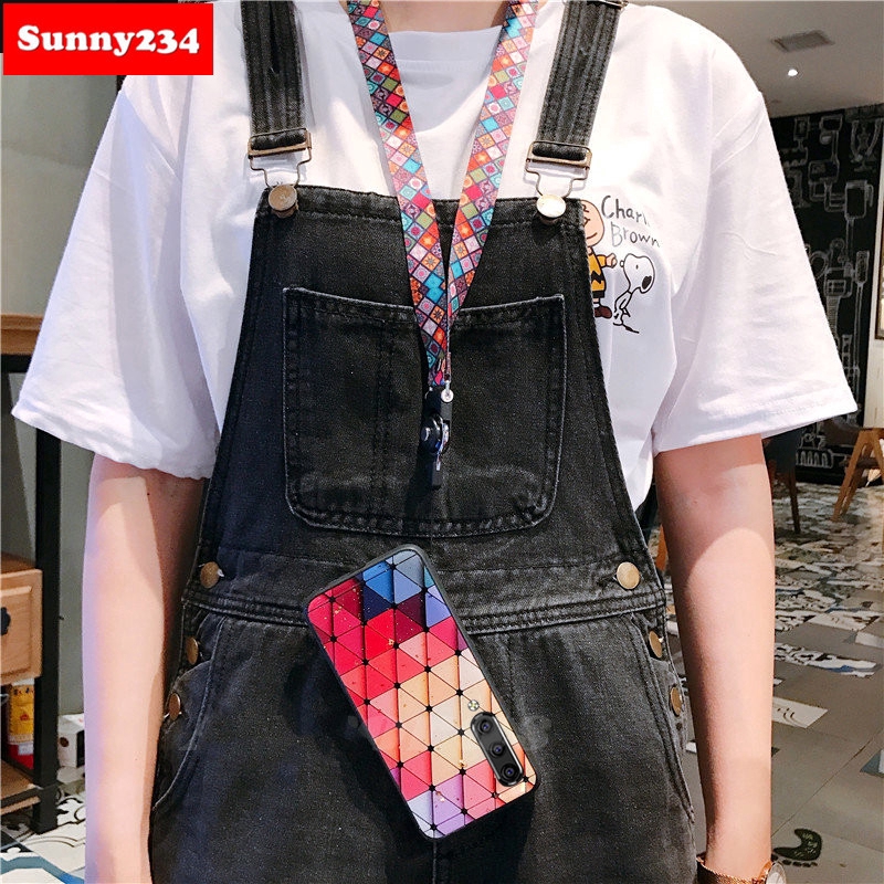 Shiny Gold Foil Phone Soft Case With Strap Case Samsung M11 A21S M21 M31 A31 A01 A11 A51 A71 A50S A50 A30 A20 A10 A10S A30S A40S A60 A70 A9 A6 Plus A7 2018 M10 M20 M30 M30S Kasus