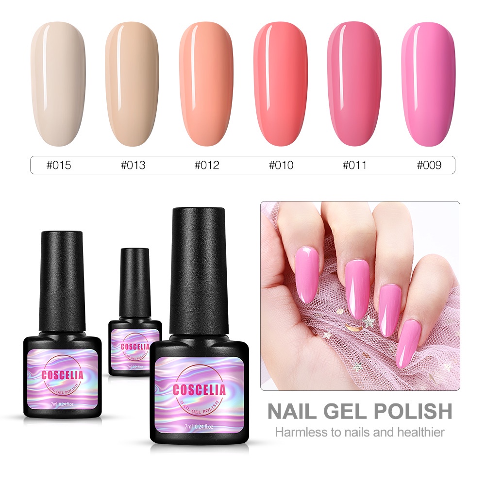 1 Lọ Sơn Móng Tay Gel 7ml Với Áo Khoác Và Lớp Phủ Có Sơn Phủ 48 Màu Tùy Chọn(21-40)