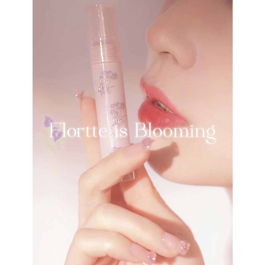 Son Môi Flortte Hoa Loria Bóng Nước Đầu Tiên Kiss Series Đầu Tiên Gương Trong Suốt Không Dính Nhẹ Không Phai Màu Mùa Xuân Tông Màu Sáng Cho Nữ