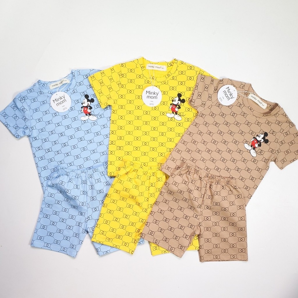 Bộ Thun Lạnh Cho Bé  Bộ Minky Mom Gu Xì Siêu Dễ Thương  Chất Thun Lạnh Cao Cấp Siêu Mềm Mịn Mát