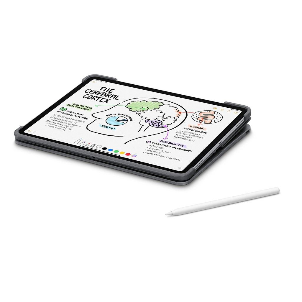 Bàn Phím Logitech Slim Folio Pro Cho iPad Pro 12.9 inch  - Tích Hợp Case Bảo Vệ, Đèn Bàn Phím