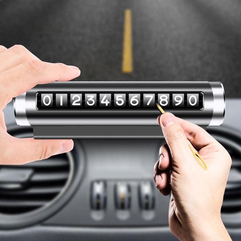 Thẻ Đỗ Xe Tạm Thời D3K2 Bằng Kim Loại Thiết Kế Xoay Tròn Thông Dụng Cho Xe Hơi