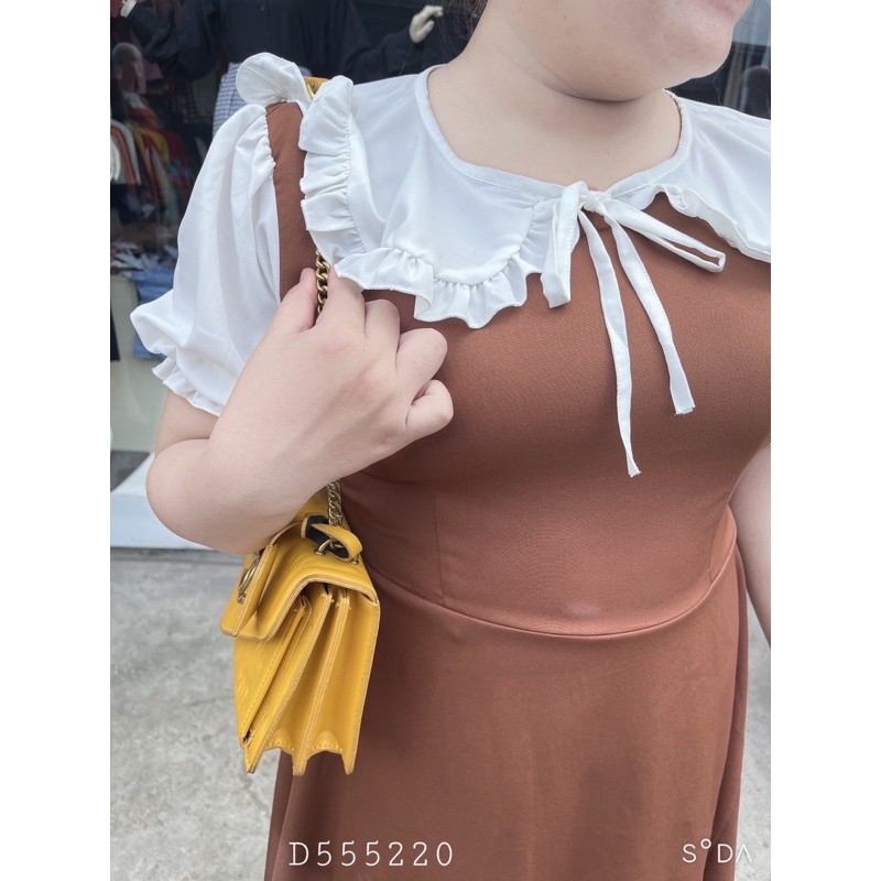 #BIGSIZE ĐẦM NÂU CỔ BÈO | BigBuy360 - bigbuy360.vn