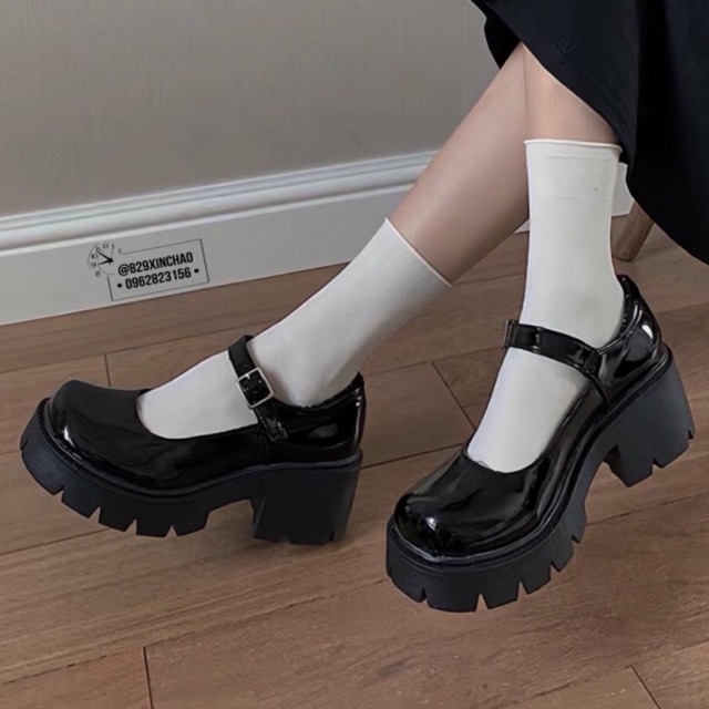 sẵn😎Giày lolita/ giày tăng chiều cao😎 giày búp bê độn đế siêu xinh (ĐẶT GIAO LUN) | cao 7cm