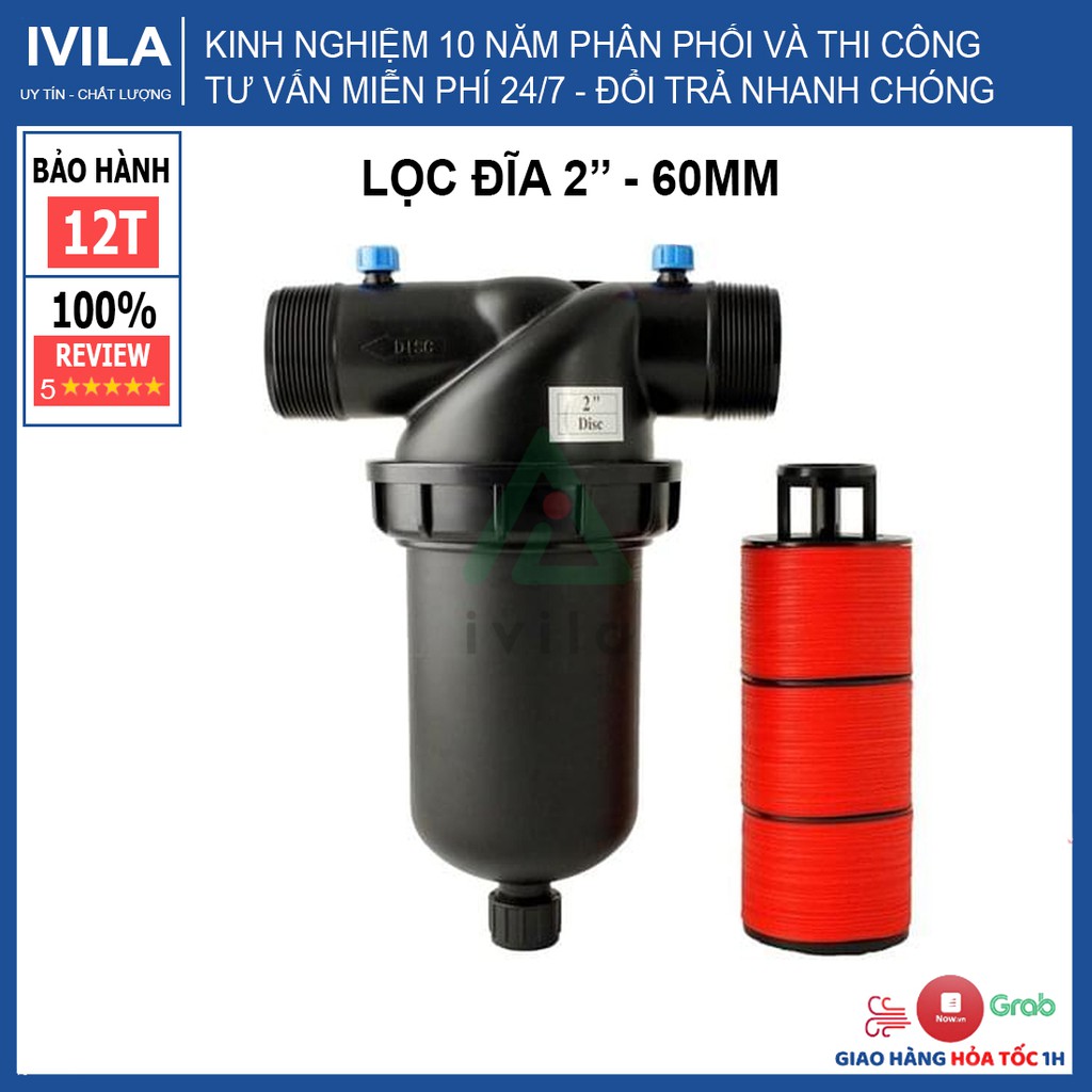 Bộ Lọc Đĩa chữ Y phi 27 / 34 / 42 / 48 / 60 - Bộ lọc cặn, rác dùng cho hệ thống tưới nhỏ giọt, tưới phun sương, phun mưa