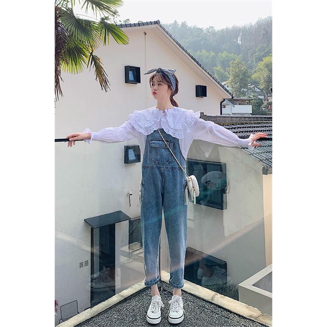 Bộ Đồ Denim Mùa Thu Size Lớn 21 Plus Phong Cách Phương Tây Cho Nữ