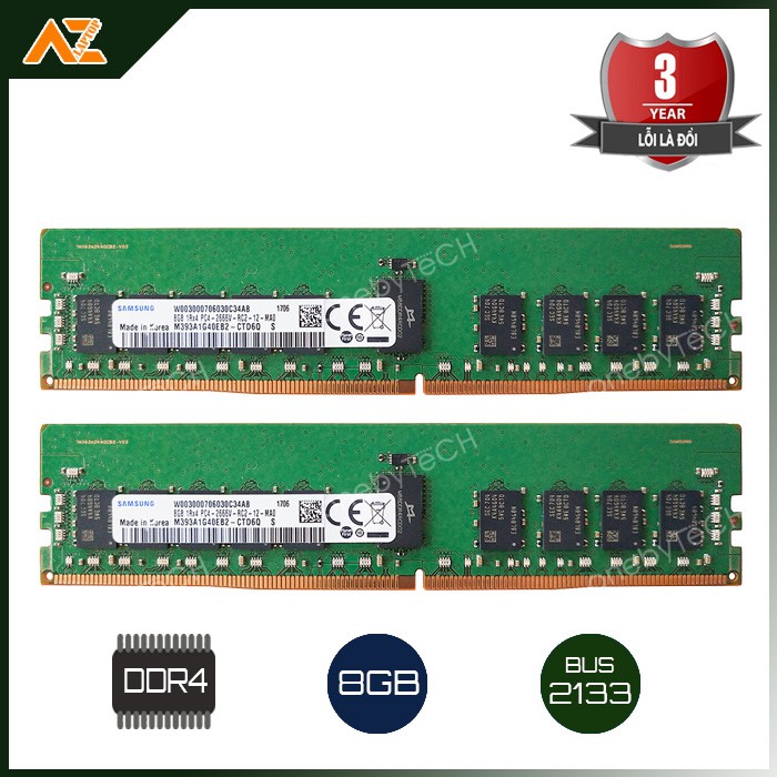 Ram Server DDR4 ECC register 8GB chính hãng