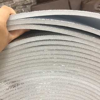 [1m x 1m,  dày 3mm, 5mm, 1cm] Tấm xốp bạc cách nhiệt chống nóng -  pe tráng bạc, chống ồn mái tôn