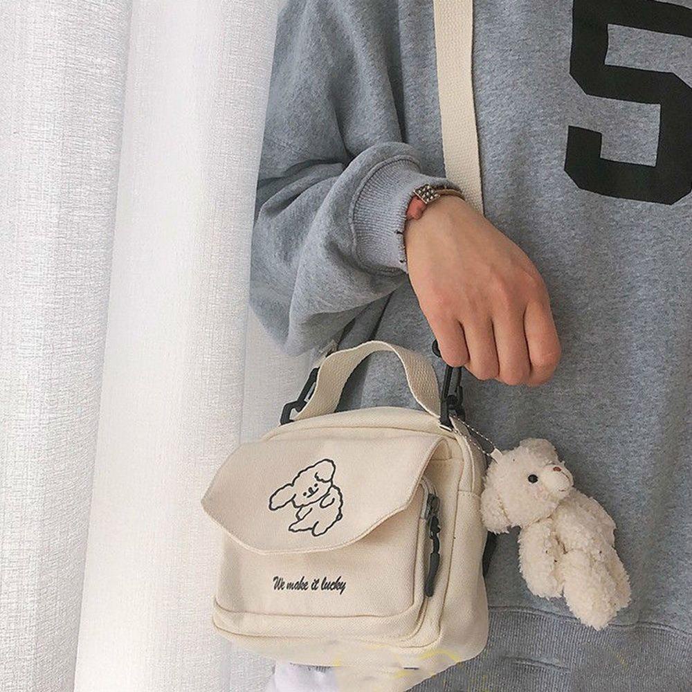 Túi Đeo Vai Màu Sắc Đơn Giản Phong Cách Harajuku Cho Nữ