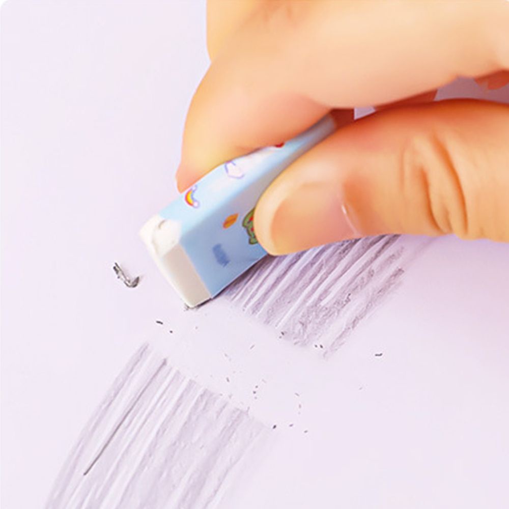 Set 5 dụng cụ học tập dễ thương dùng làm quà tặng mang đi thi dành cho học sinh gồm bút chì/ thước/ gôm/ đồ chuốt