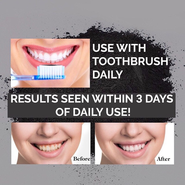 Bột Trắng Răng Than Tre Hoạt Tính TEETH WHITENING