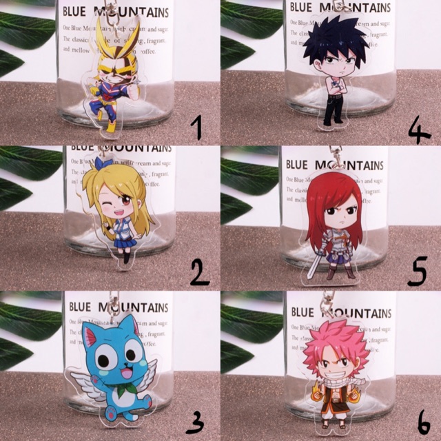 Móc khoá anime dễ thương Fairy Tail - inbox cho shop để chọn mẫu nhé