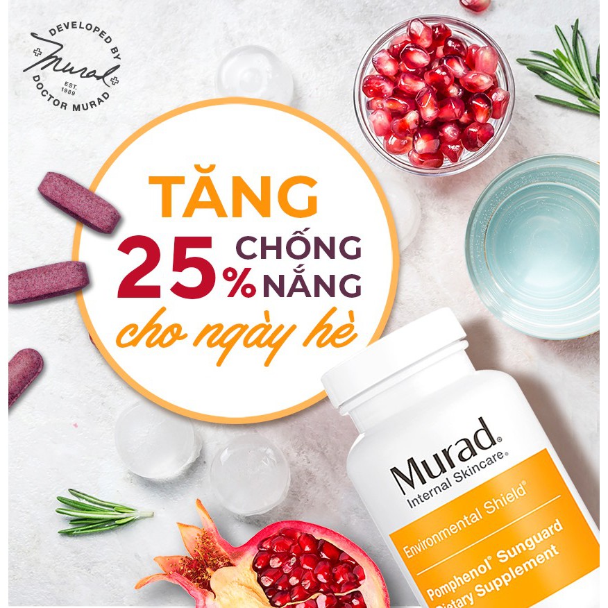 Viên uống chống nắng nội sinh Murad POMPHENOL SUNGUARD DIETARY SUPPLEMENT hộp 60 viên | Thế Giới Skin Care