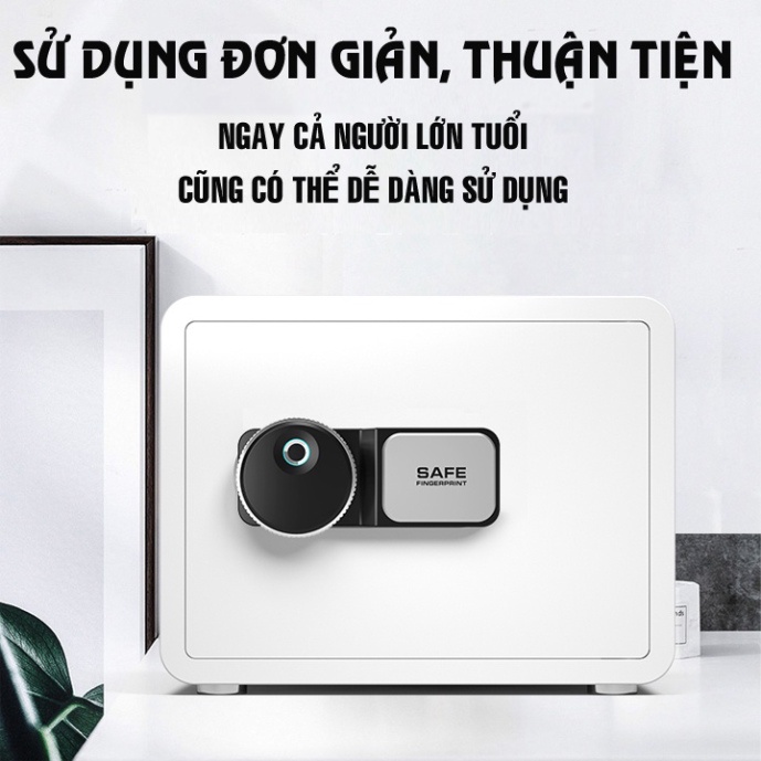 Két sắt mini thông minh vân tay khóa số cao cấp, mật mã chống cháy nhập khẩu BOFA điện tử an to