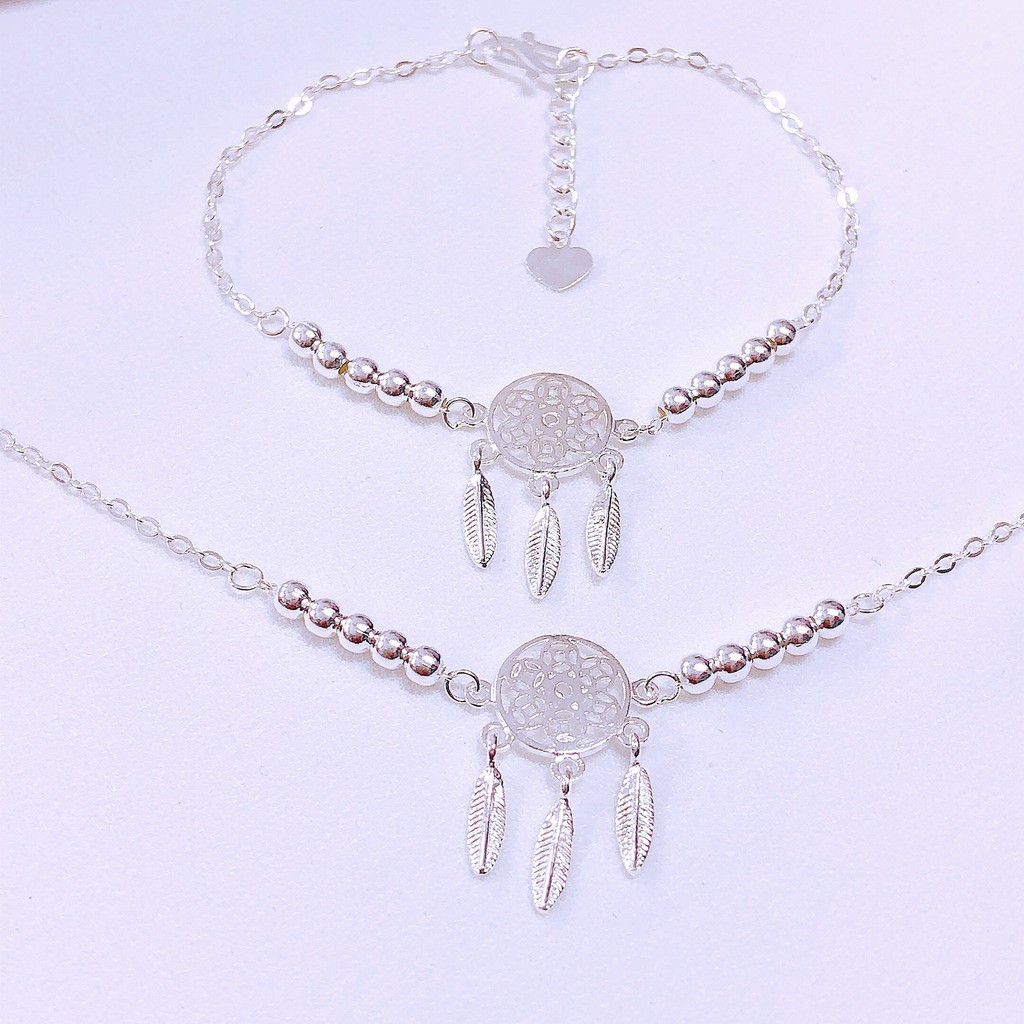 Set lắc tay, lắc chân bạc ta mẫu dream hot trend/ Trang sức bạc JQN