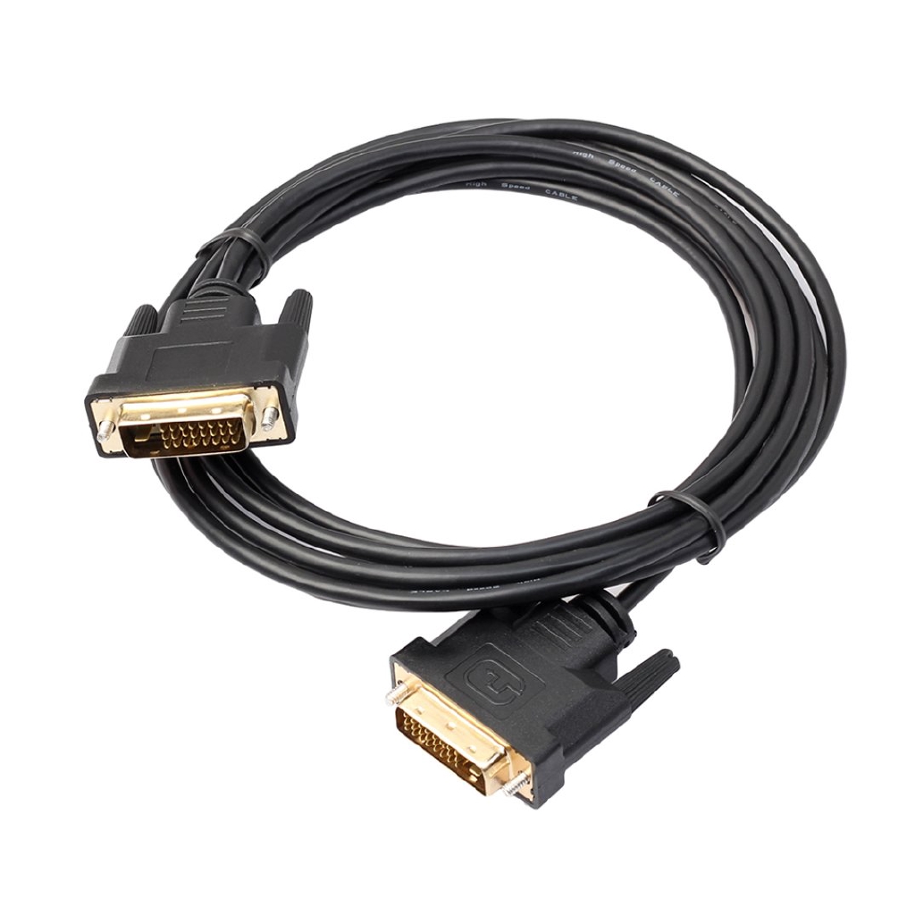 【PS】Universal 1.8M/3M/5M DVI D To DVI-D Gold Male 24+1 Pin Dual Link TV Cable