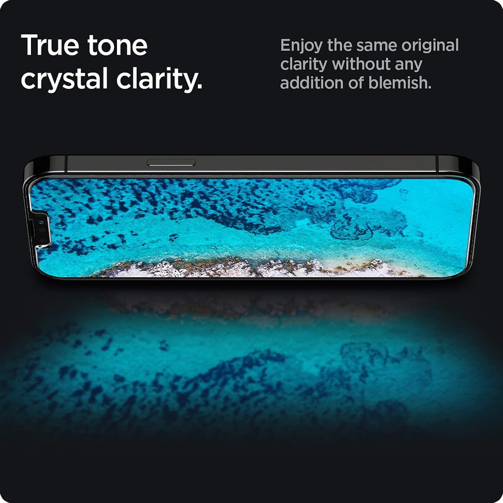 SPIGEN 1 Kính Cường Lực 9H Tự Động Căn Chỉnh Màn Hình Cho iPhone 14 Plus / 13 Pro Max / 13 Pro / 12 Pro Max HD