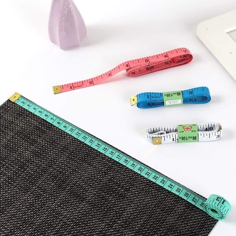 Thước dây mềm 1.5m đo 3 vòng, đo chiều cao, thước dây may đo quần áo giá rẻ, chất lượng (1 cuộn)