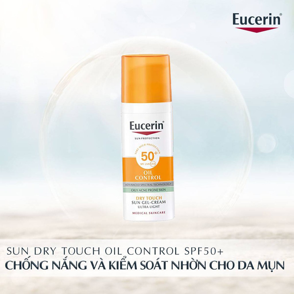 EUCERIN SUN DRY TOUCH OIL CONTROL SPF50+ 50ML - Kem chống nắng kiểm soát nhờn