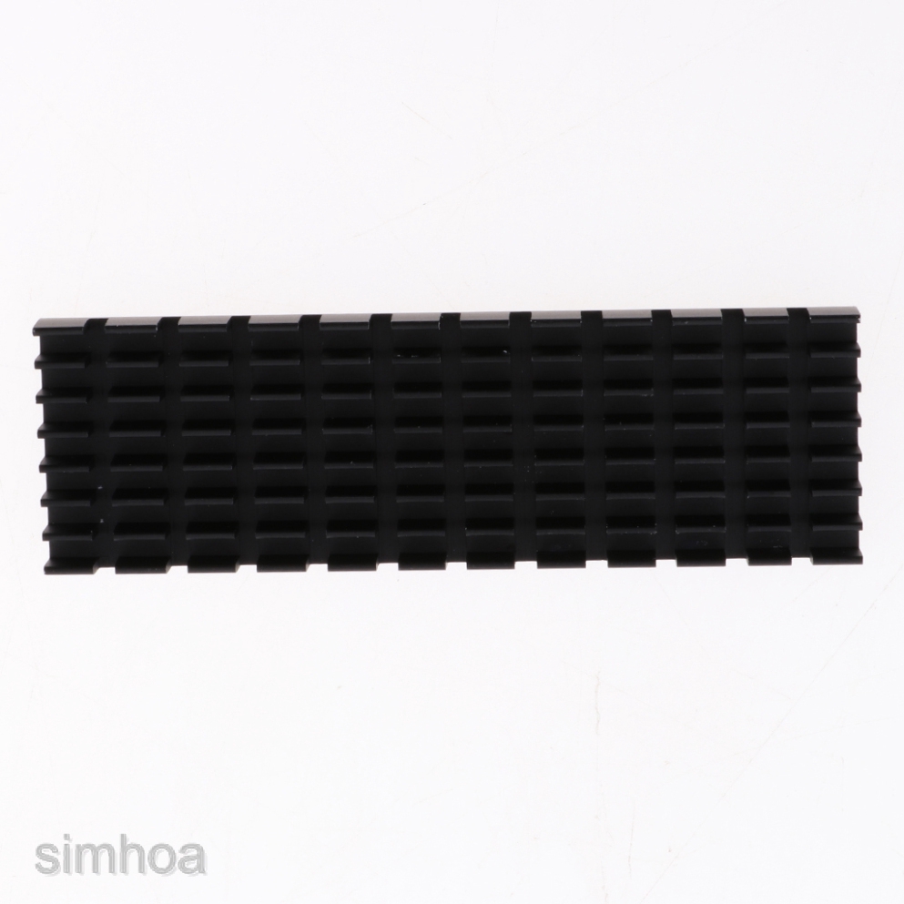 Lược nhôm tản nhiệt màu đen kèm miếng đệm nhiệt silicon dành cho ổ cứng thể rắn SSD M.2 2280