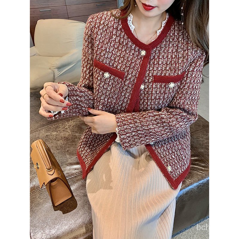 Áo khoác tweed nữ Mới Mùa Xuân Và Mùa Thu Phụ Nữ Phương Tây Nhỏ Ngắn | BigBuy360 - bigbuy360.vn
