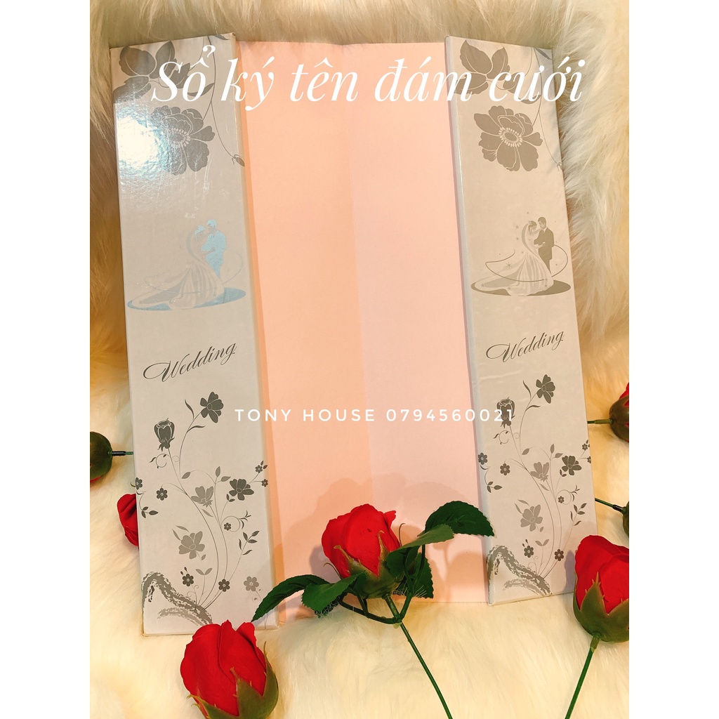 SỔ KÝ TÊN ĐÁM CƯỚI MẪU TRUYỀN THỐNG & BÚT KÝ TÊN - TONYHOUSE