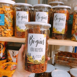 Khô bò giòn lon 250gr