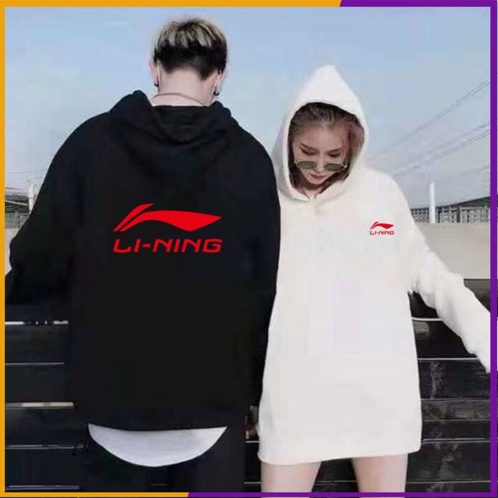 (ORDER) Áo khoác nỉ Nam Nữ dài tay thu đông in logo Lining thể thao năng động thời trang (969646) [Giá Tốt]