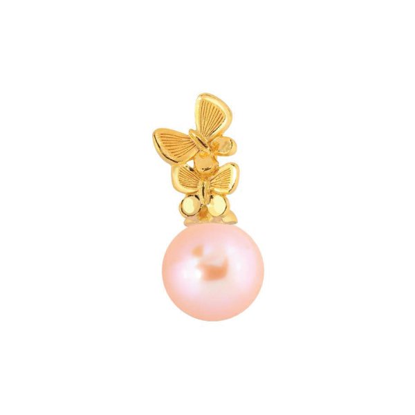 PRIMA Mặt Dây Chuyền Vàng 24K - Bướm &amp; Ngọc Trai - BST Pearl - 165P0527