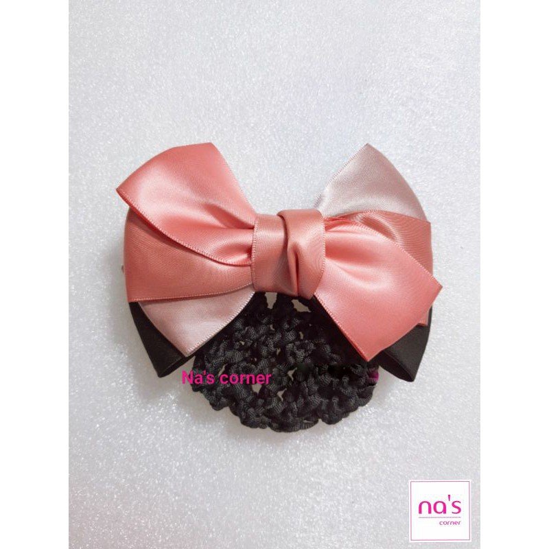 Kẹp lưới bới tóc búi tóc viền 3 màu sang trọng