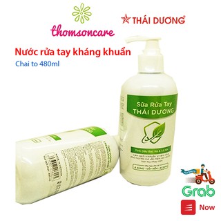 Nước rửa tay kháng khuẩn Thái Dương 480ml từ thảo dược - bảo vệ cả nhà - Chai có vòi tiện lợi