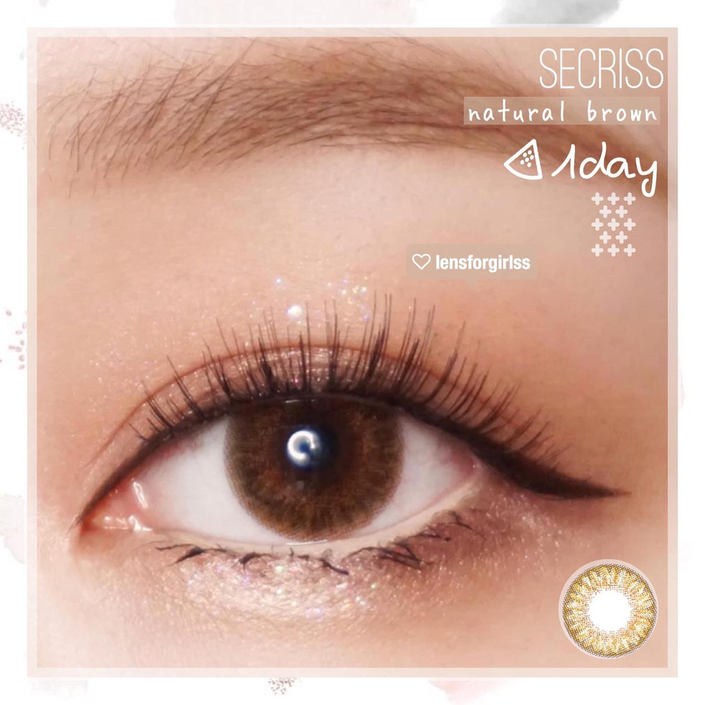 Kính áp tròng 1 ngày SECRISS NATURAL BROWN của Olens (Hsd 1 ngày)