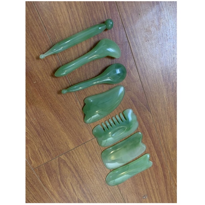 Bộ Dụng Cụ Ấn Huyệt Cạo, Gió 7 Món Dùng Trong - Gội Đầu Dưỡng Sinh SPA