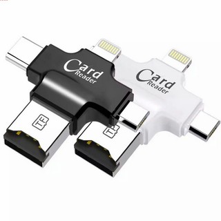 [MÃ ELMS10 GIẢM 6% ĐƠN 50K] ĐẦU ĐỌC THẺ ĐA NĂNG 4 IN 1 (OTG, USB, TYPE - C, ) DÙNG CHO - ANDROID - PC- B.O.O.K